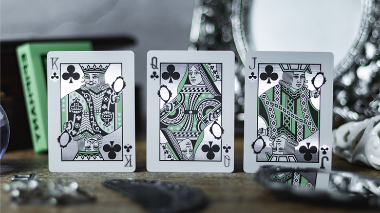 Reflections Epiphany (Green) Playing Cards by Emily Sleights