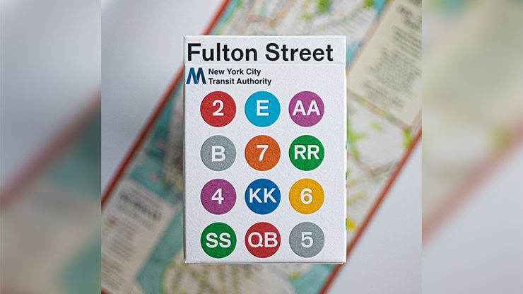 WHITE EDITION FULTON STREET MTA PLAYING CARDS (1972 VIGNELLI MAP EDITION)