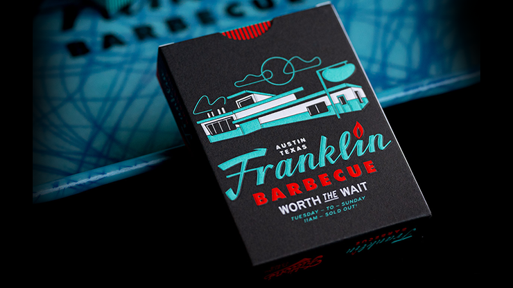FRANKLIN BBQ RETRO BLACK PLAYING CARDS